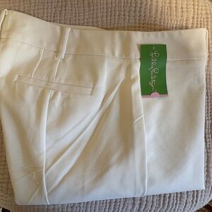 Lilly Pulitzer Chantal Stretch Dinner Pant Winter White Size 16 NWT